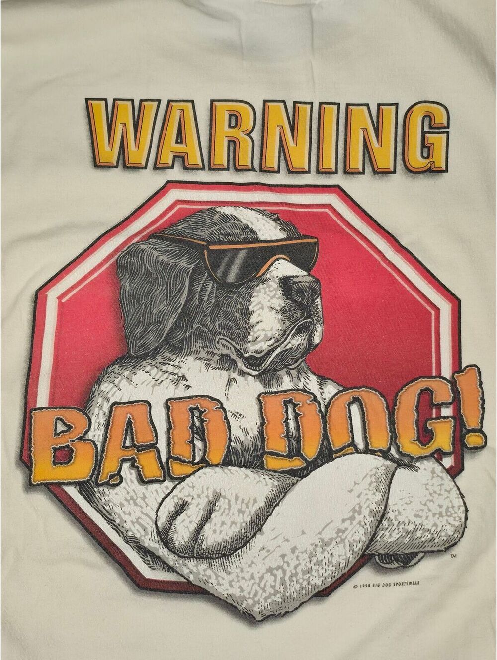 1995 Big Dogs "Warning Bad Dog" Single Stitch Tee